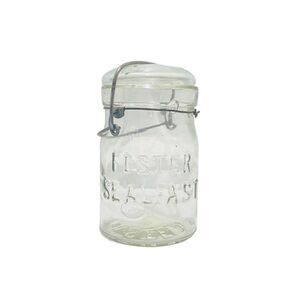 Vintage 1920’s Foster Sealfast Clear Glass Sealable Canning Jar with Lid